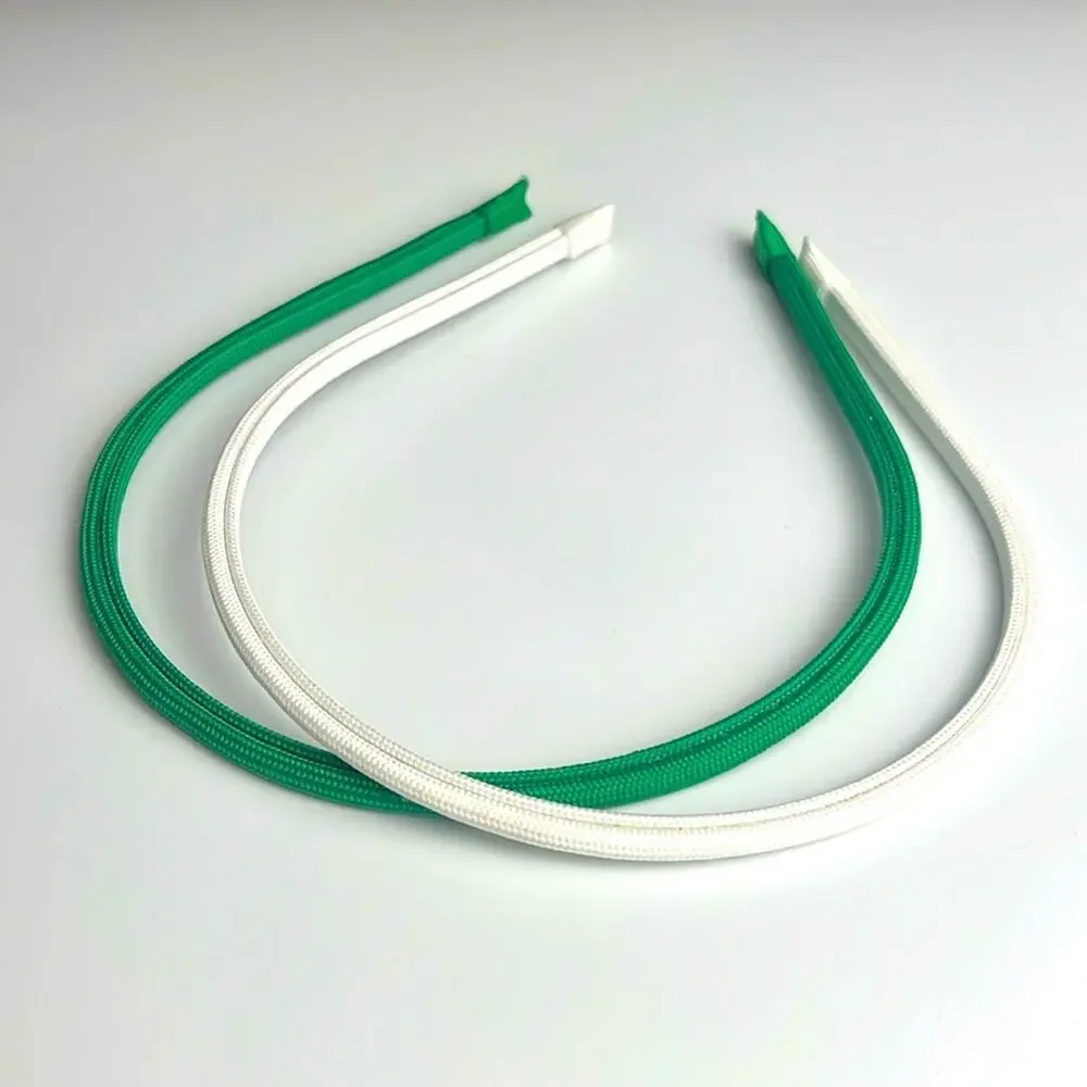 ANTHROPOLOGIE • Green/White Cord 2pc Headband Set
